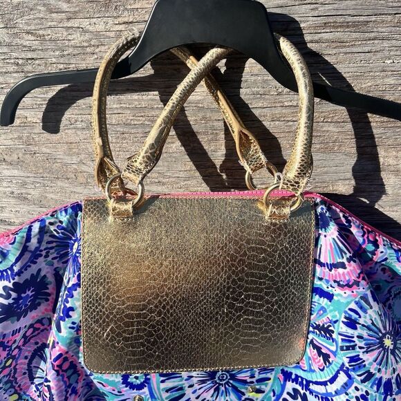 Lilly Pulitzer Packable Escape Weekender Tote Bag Palms Travel Bag - Picture 5 of 10